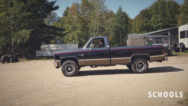 Black with red stripe